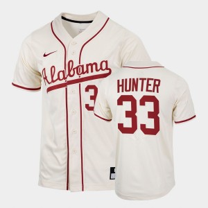 #33 Tommy Hunter Crimson Natural Men Jersey College Baseball Replica 622452-554