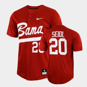 #20 Tommy Seidl Crimson Crimson Men Jerseys College Baseball 2022 Full-Button 250962-571