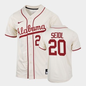 #20 Tommy Seidl Crimson Natural Men Jerseys College Baseball 2022 Replica 921331-113