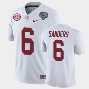 #6 Trey Sanders Roll Tide White Mens Jersey 2021 Cotton Bowl Game 555381-712