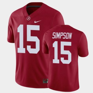 #15 Ty Simpson Bama Crimson Men's Jerseys Game High School 358902-253
