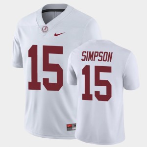 #15 Ty Simpson University of Alabama White Men's Jerseys Game 2025 471118-874