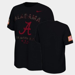 Bama Black Men's T-Shirt College Football Veterans Day 2021 America Flag 372341-469