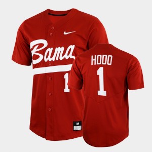 #1 Will Hodo Alabama Crimson Men's Jerseys College Baseball 2022 Full-Button 951022-205
