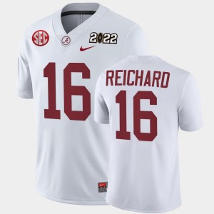 #16 Will Reichard University of Alabama White Men's Jerseys College Football 2022 National Championship 696831-113