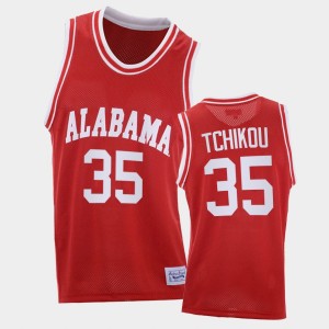 #35 Alex Tchikou Alabama Red Men's Jerseys Throwback 2021 College Basketball 182698-665