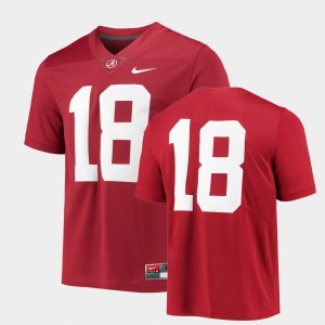 #18 Custom Bama Crimson Mens Jerseys College Football Limited 245819-690