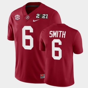#6 DeVonta Smith Roll Tide Crimson Mens Jersey 2021 National Championship Playoff Game 882731-703