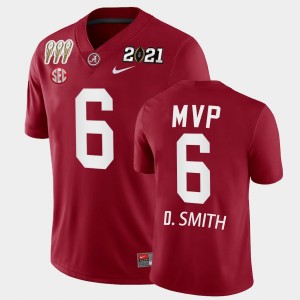 #6 DeVonta Smith Roll Tide Crimson Men Jerseys 3X CFP National Championship MVP 104682-376