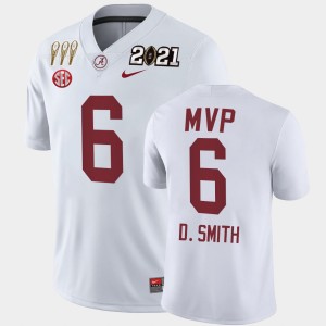 #6 DeVonta Smith Alabama White Men Jersey 3X CFP National Championship MVP 646542-120