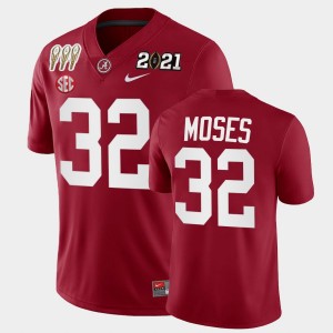 #32 Dylan Moses University of Alabama Crimson Men Jersey 3X CFP National Championship Winner 725179-470