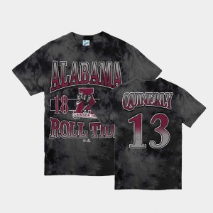 #13 Jahvon Quinerly Roll Tide Black Mens T-Shirt Vintage Tubular Retro Tie-Dye 896174-803