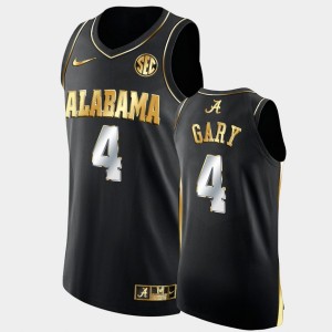 #4 Juwan Gary University of Alabama Black Men's Jerseys College Basketball Golden Authentic 276893-405