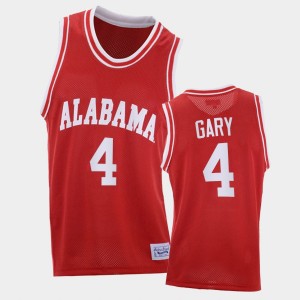 #4 Juwan Gary Bama Red Mens Jersey Throwback 2021 College Basketball 544428-108
