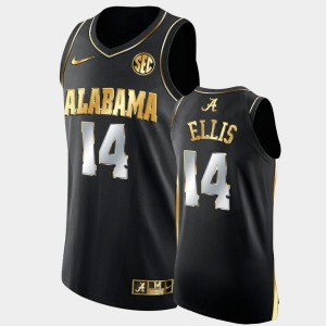 #14 Keon Ellis Bama Black Men's Jersey College Basketball Golden Authentic 876150-369