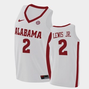 #2 Kira Lewis Jr. The Tide White Men Jerseys Replica College Basketball 273493-484