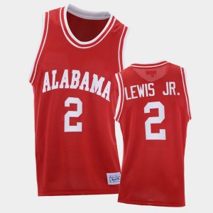 #2 Kira Lewis Jr. Alabama Red Men's Jersey Throwback College Basketball 793436-527