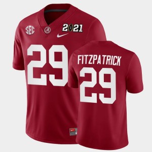 #29 Minkah Fitzpatrick Alabama Crimson Men's Jerseys 2021 National Championship Playoff Game 683484-590