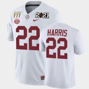 #22 Najee Harris University of Alabama White Men's Jersey 3X CFP National Championship Winner 358270-676