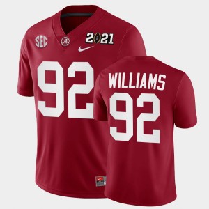 #92 Quinnen Williams University of Alabama Crimson Mens Jersey 2021 National Championship Playoff Game 847849-808