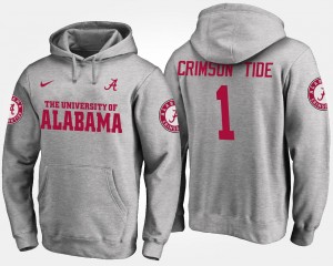 #1 Bama Gray Men Hoodie Name and Number No.1 359104-215