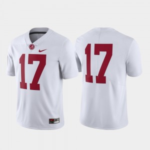 #17 Roll Tide White Men's Jerseys Limited College Football 356652-380