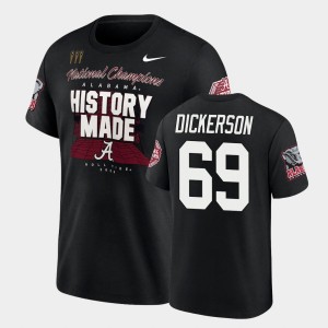 #69 Landon Dickerson University of Alabama Black Mens T-Shirt 2020 National Champions College Football Playoff 765278-323