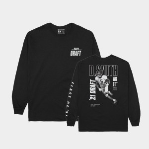 DeVonta Smith Bama Black Men's T-Shirt 2021 NFL Draft Player Graphic Long Sleeve 303893-699