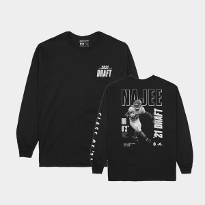 Najee Harris Bama Black Men T-Shirt 2021 NFL Draft Player Graphic Long Sleeve 387034-621