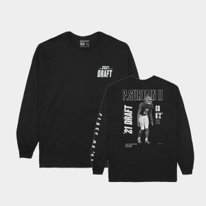 Patrick Surtain II Alabama Black Men T-Shirt 2021 NFL Draft Player Graphic Long Sleeve 741986-897