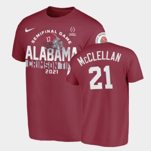 #21 Jase McClellan Crimson Crimson Men T-Shirt 2021 Rose Bowl High School 263717-545