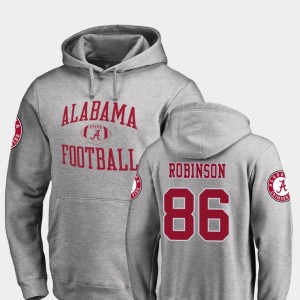 #86 A'Shawn Robinson Alabama Ash Men Hoodie Neutral Zone College Football 333731-680