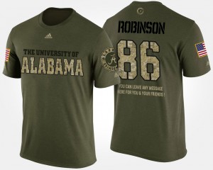 #86 A'Shawn Robinson Crimson Camo Mens T-Shirt Military Short Sleeve With Message 527286-299