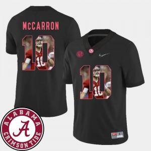 #10 AJ McCarron Roll Tide Black Mens Jerseys Pictorial Fashion Football 977783-449