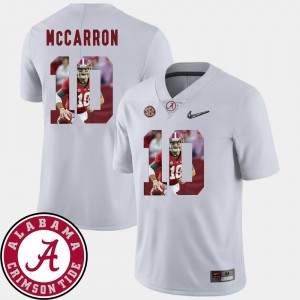 #10 AJ McCarron Crimson White Men Jerseys Pictorial Fashion Football 574495-373