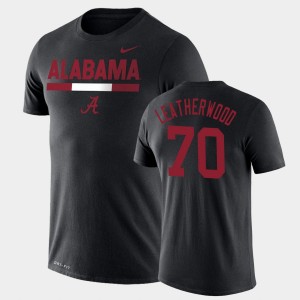 #70 Alex Leatherwood University of Alabama Black Men's T-Shirt Team DNA Legend Performance 387312-390