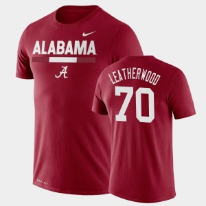 #70 Alex Leatherwood Alabama Crimson Men T-Shirt Team DNA Legend Performance 485174-426