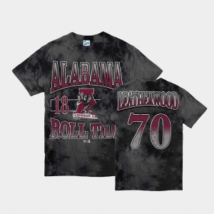 #70 Alex Leatherwood Roll Tide Black Men T-Shirt Vintage Tubular Replica 363052-885