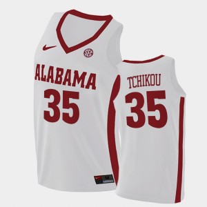 #35 Alex Tchikou Bama White Men Jerseys College Basketball 2021 Swingman 935753-183