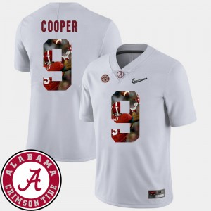 #9 Amari Cooper Bama White Mens Jerseys Pictorial Fashion Football 198526-106