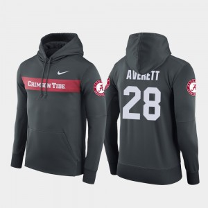 #28 Anthony Averett The Tide Anthracite Men's Hoodie Sideline Seismic Football Performance 339280-415