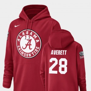 #28 Anthony Averett Crimson Crimson Men Hoodie Champ Drive Football Performance 770102-320