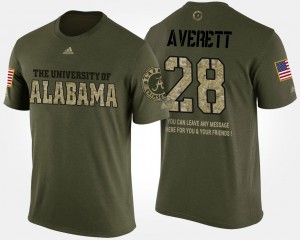 #28 Anthony Averett Crimson Camo Mens T-Shirt Military Short Sleeve With Message 948453-356