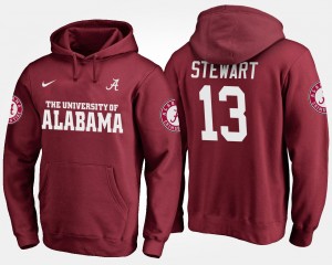 #13 ArDarius Stewart Bama Crimson Men's Hoodie Name and Number 2025 560754-176