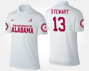 #13 ArDarius Stewart The Tide White Men's Polo Name and Number Player 991279-894
