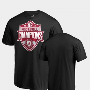 Alabama Black Men's T-Shirt 2018 SEC Football Champions Big & Tall 819111-195