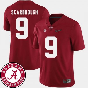 #9 Bo Scarbrough Bama Crimson Men Jerseys College Football 2018 SEC Patch 337471-828