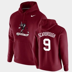 #9 Bo Scarbrough The Tide Crimson Mens Hoodie Vintage School Logo Pullover 537881-385