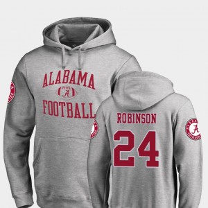 #24 Brian Robinson Jr. Crimson Ash Mens Hoodie Neutral Zone College Football 527366-696