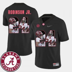 #24 Brian Robinson Jr. Alabama Black Men Jersey Pictorial Fashion Football 474630-543